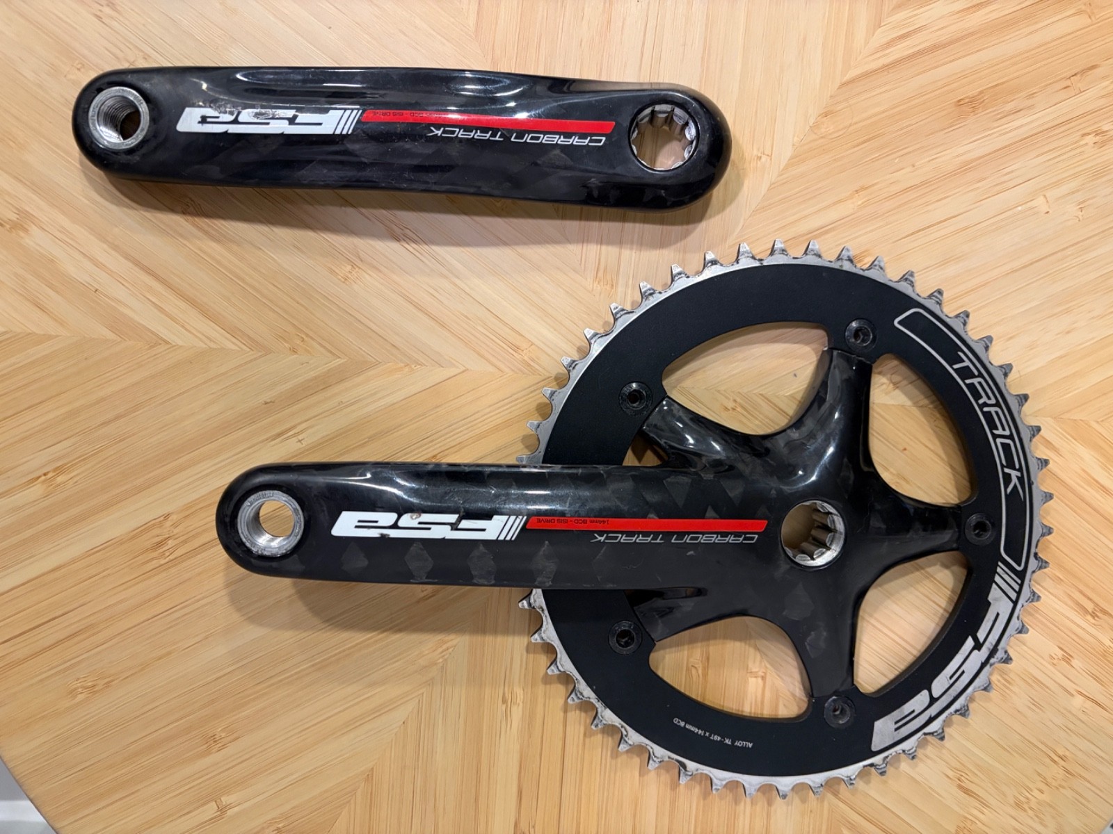 FSA Carbon Track Crankset 175mm 48T 144 BCD ISIS Fixed Gear Single Speed