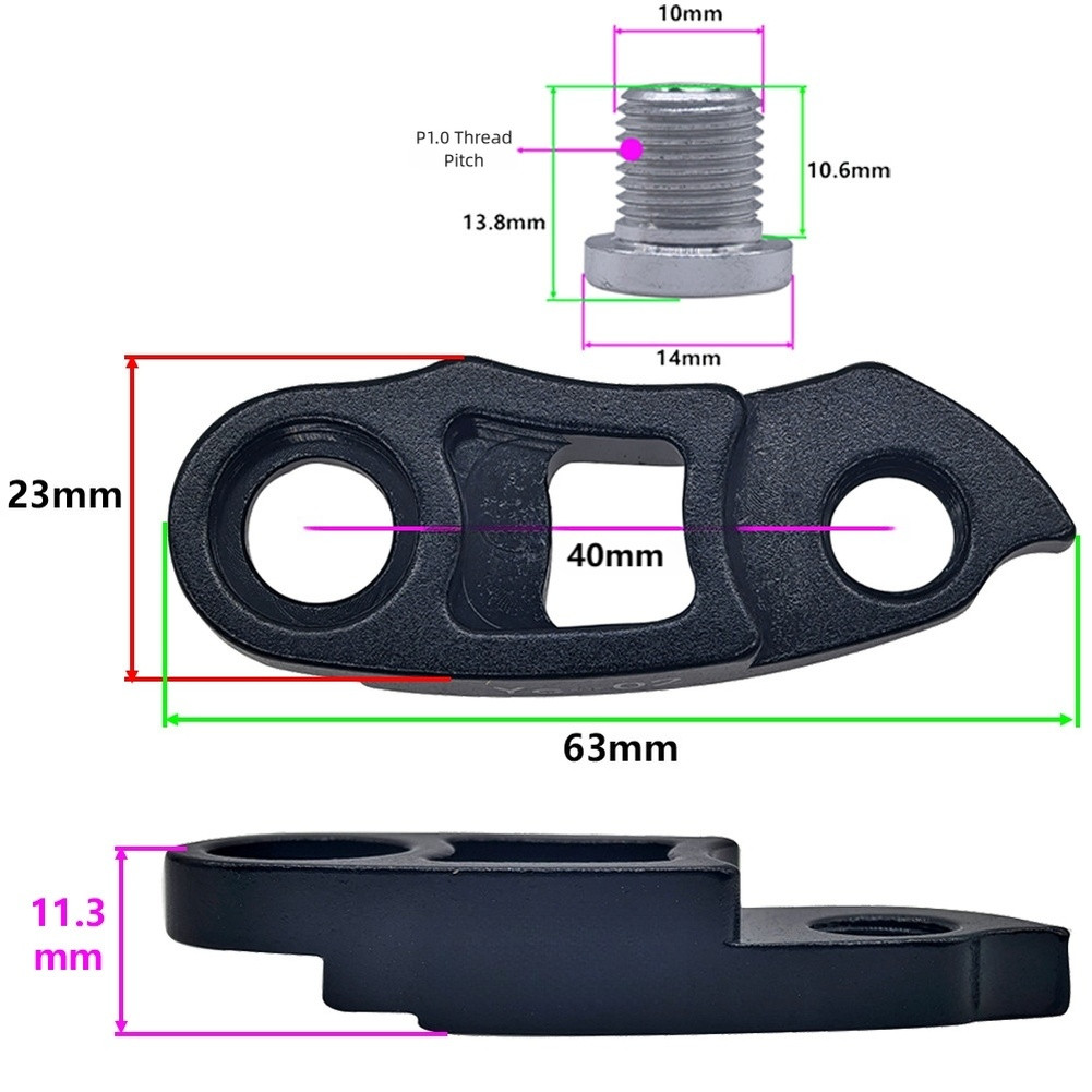 Bike Derailleur Hanger Extender 40mm for Enhanced Drivetrain Performance