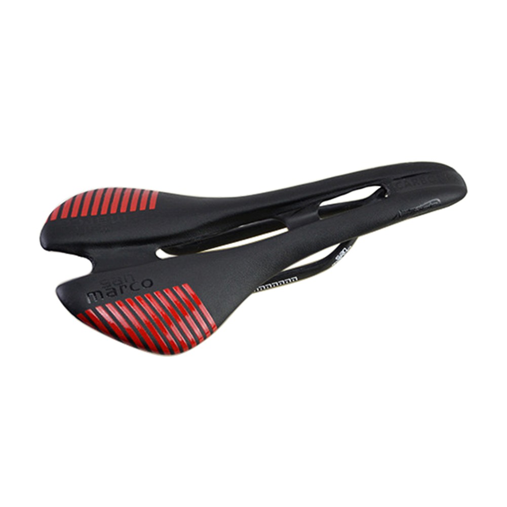 Carbon PV leather Hollow Seat Saddle 278*130mm for MTB Bike Road Bicycle Racing