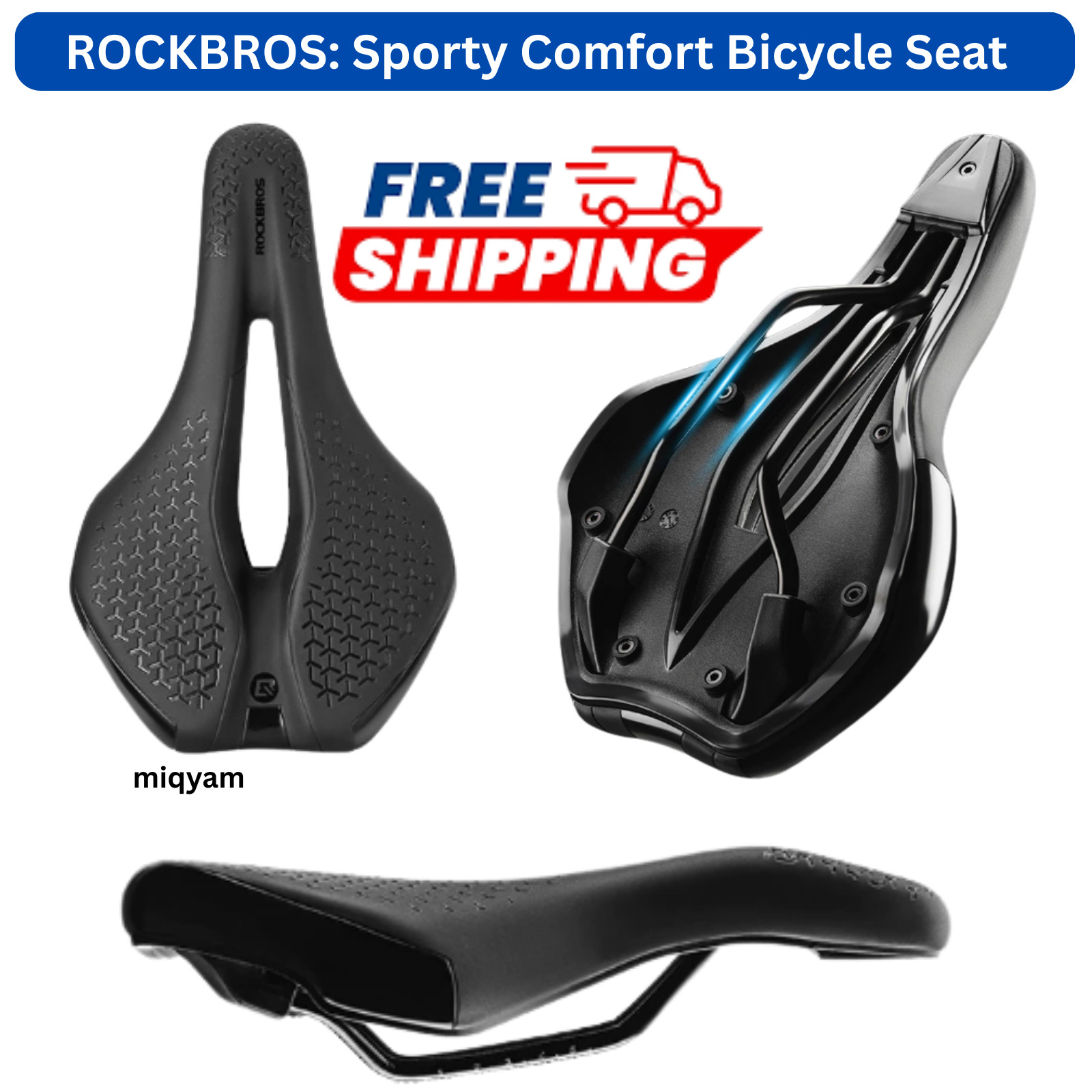 Bicycle Saddle bike Comfort Wide Soft Gel Bike Seat Sporty Air Cushion men women