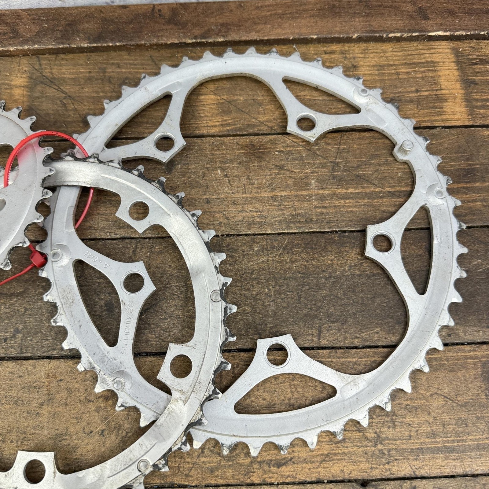 Vintage Shimano SG 52/42/30T Chainring Set 130 74 BCD 9 Speed Road Bike Aluminum