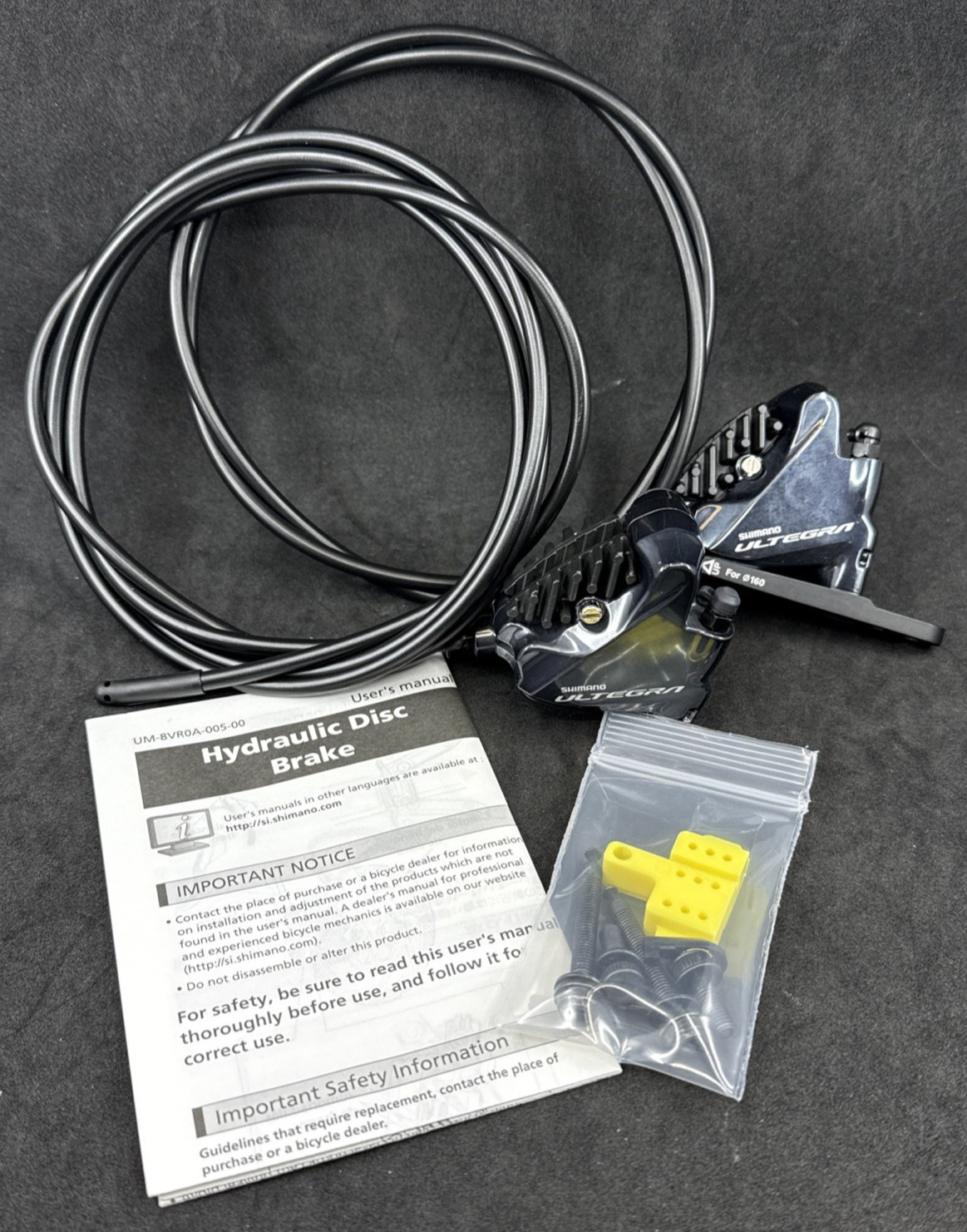 Shimano ULTEGRA BR-R8070 Hydraulic Flat-Mount Disc Brake Set Front & Rear Hoses
