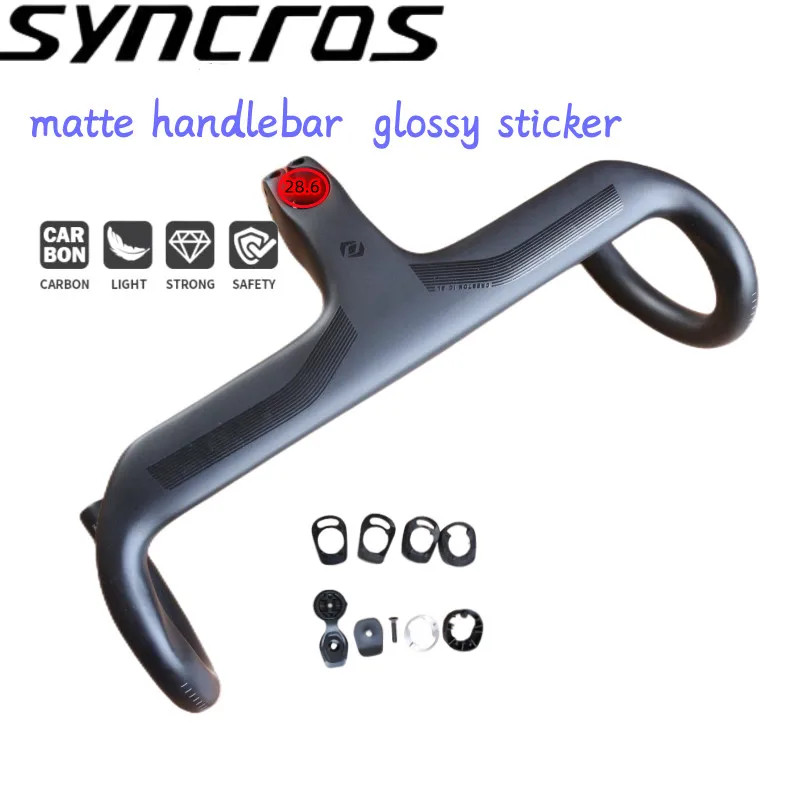 Syncros Carbon Road Bike Handlebar Integrated 28.6mm with Stem Internal Wiring