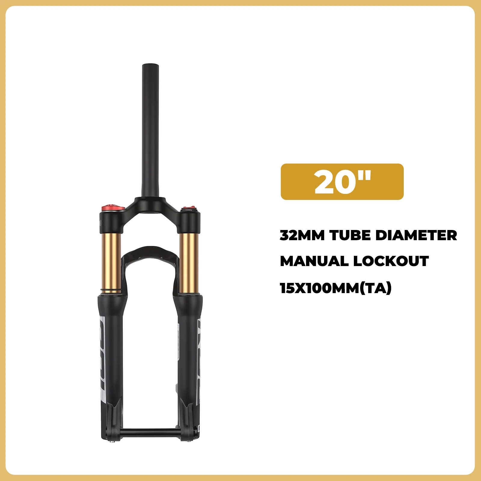 20/24 Inch Bicycle Suspension Air Fork Remote Manual Lockout Fork 100mm Travel