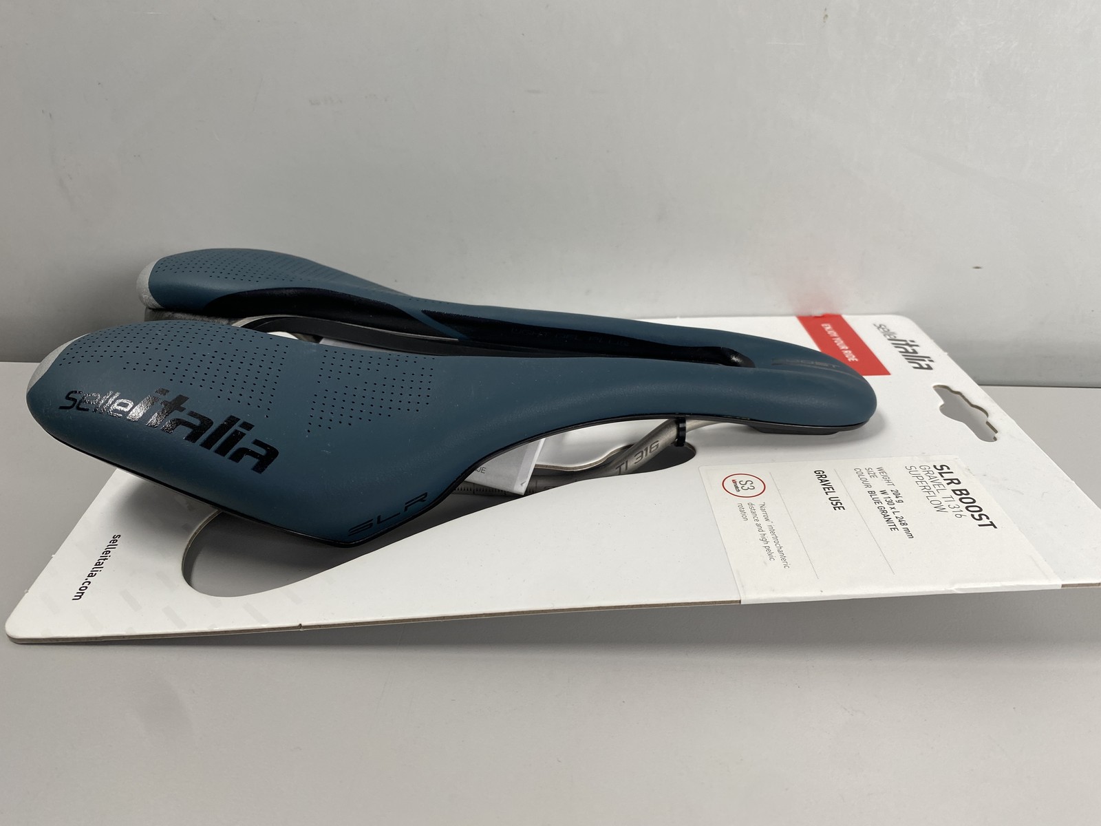 Selle Italia SLR Boost Gravel Ti316 Superflow – Blue L3