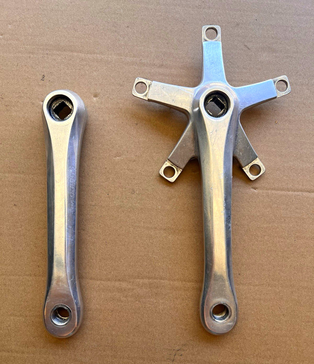 Sugino GP 170mm Square Taper Road Aluminum Crank Arms Set Silver 130BCD