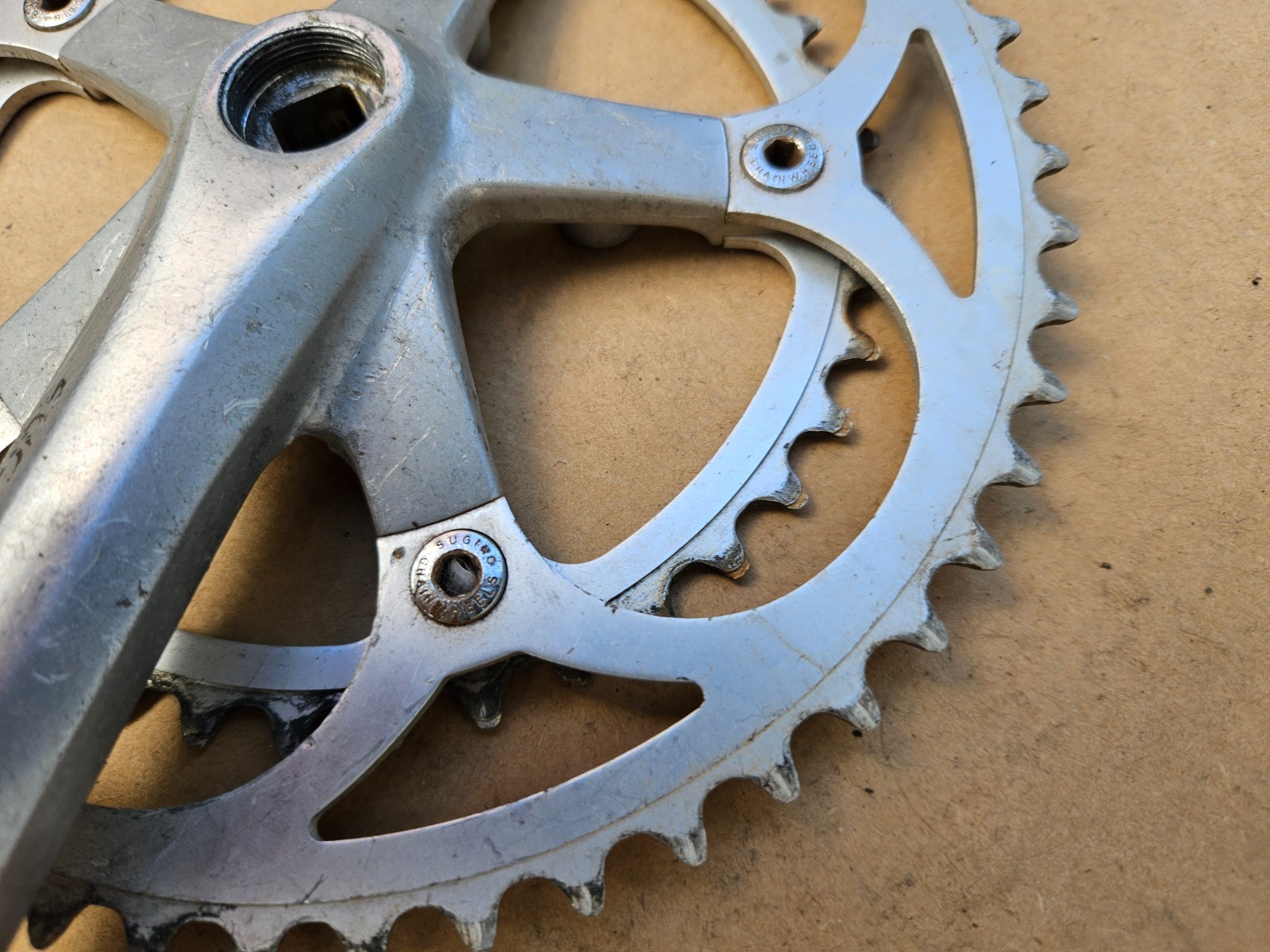 Vintage Sugino VP 130 Road Bike Touring Triple Crankset 170mm 52/40 130mm BCD