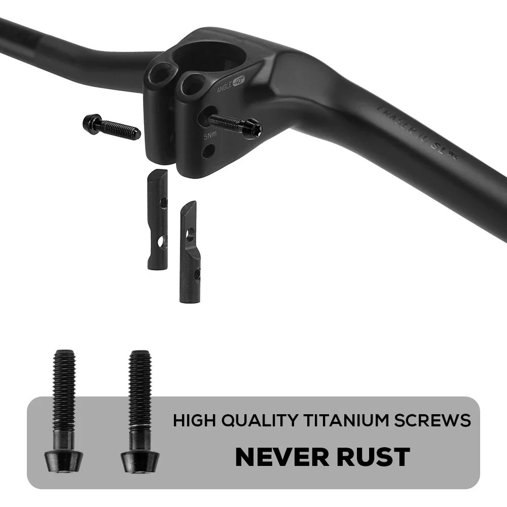 740mm -40° Full Carbon Fiber Integrated MTB Handlebar Black Matte with Mount