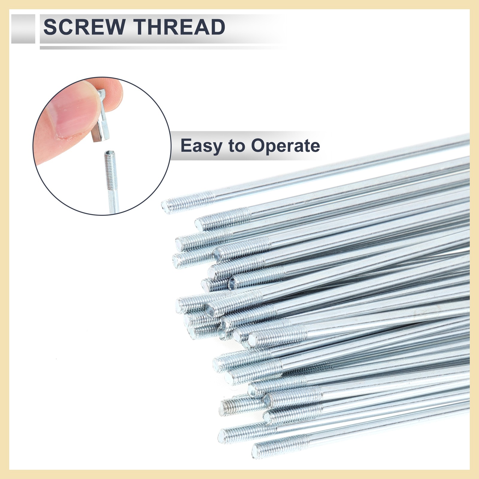 1Set 12G 159mm Length Bicycle Spokes Nipple Carbon Steel Galvanized Silver Tone