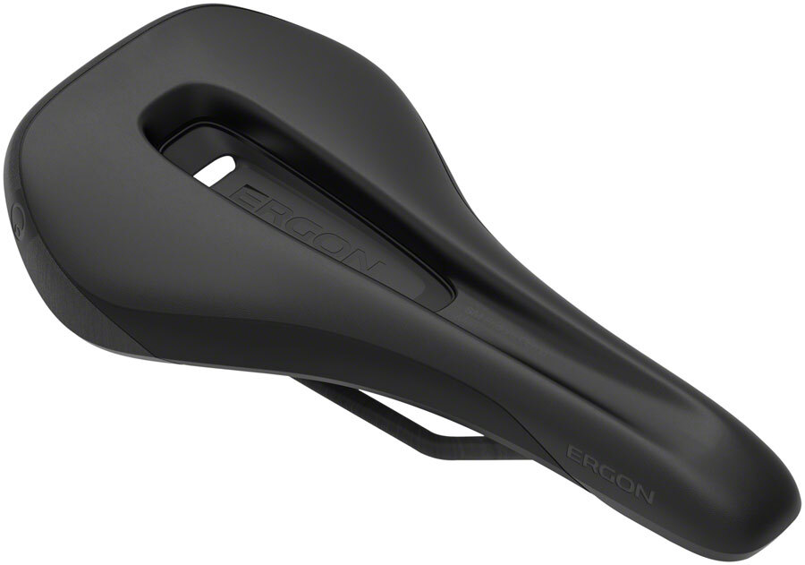 Ergon SM Enduro Comp Saddle – Black Medium/Large Synthetic, Chromoly Rails