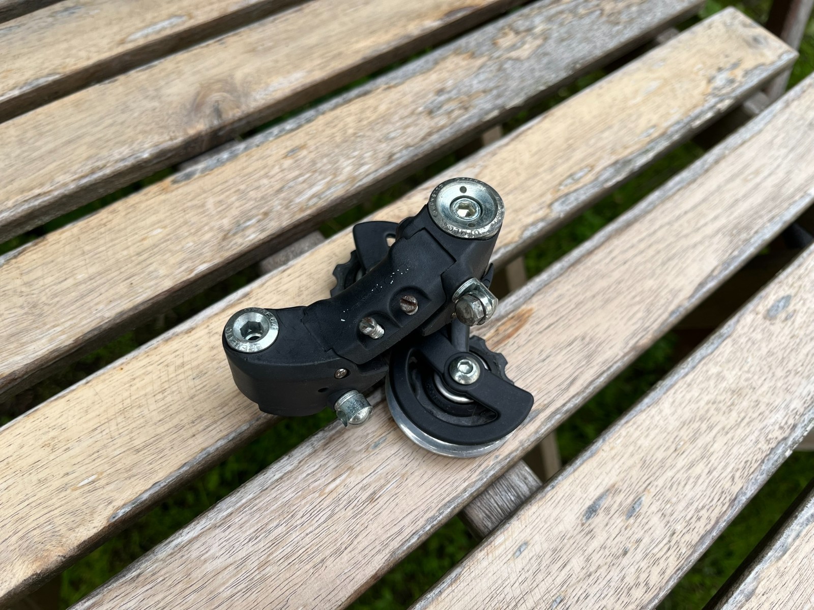 Vintage Ofmega Mistral rear derailleur mech with matching down tube shifters