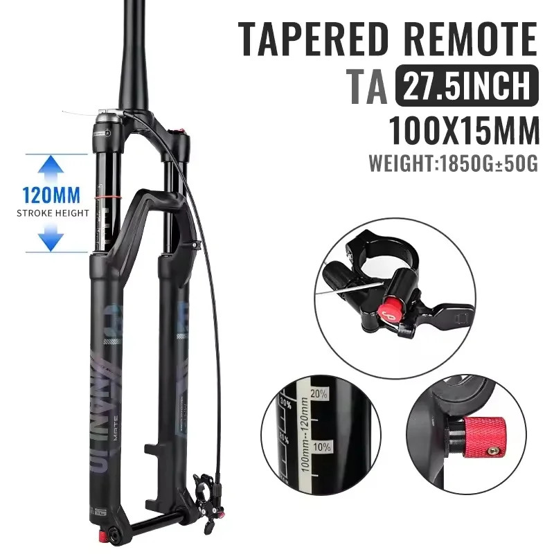 26/27.5/29er MTB BicycleRebound Adjust Lockout Boost Air Fork 120/140mm Travel