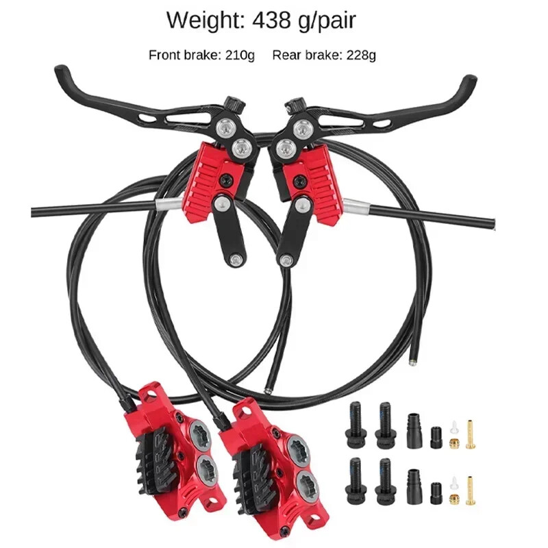 4-piston MTB Bicycle Hydraulic Brakes Mineral Oil Disc Brake Caliper 800/1550mm