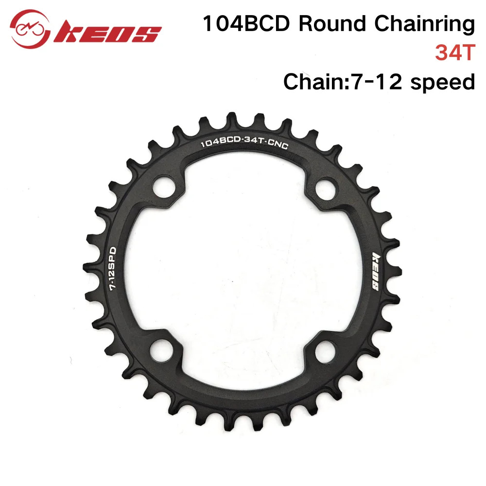 104BCD 1X Narrow Wide Chainring 32T-38T for M370 IXF MTB Road Cranksets
