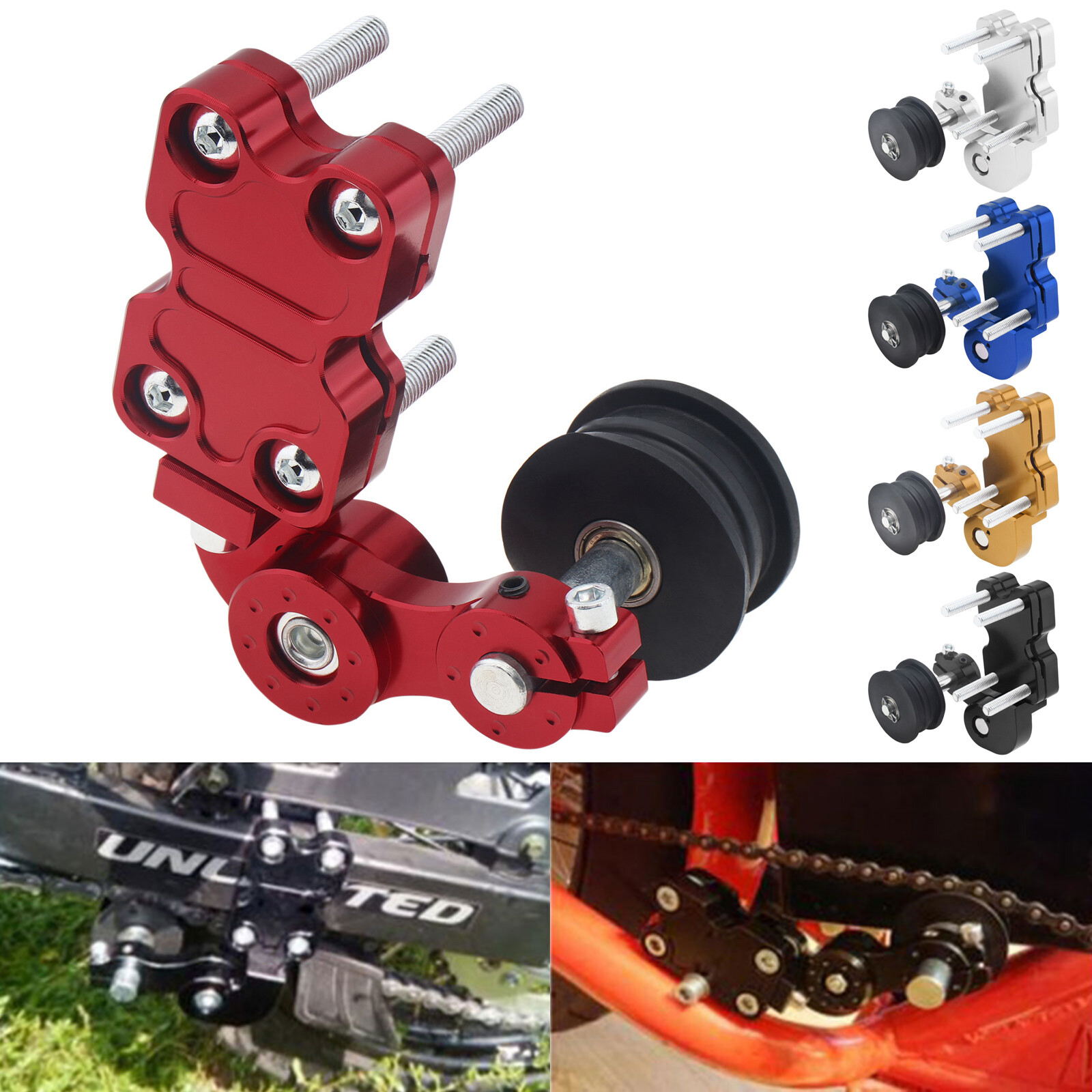 Motorcycle CNC Aluminum Alloy Chain Adjuster Tensioner for Motocross Dirt Bike