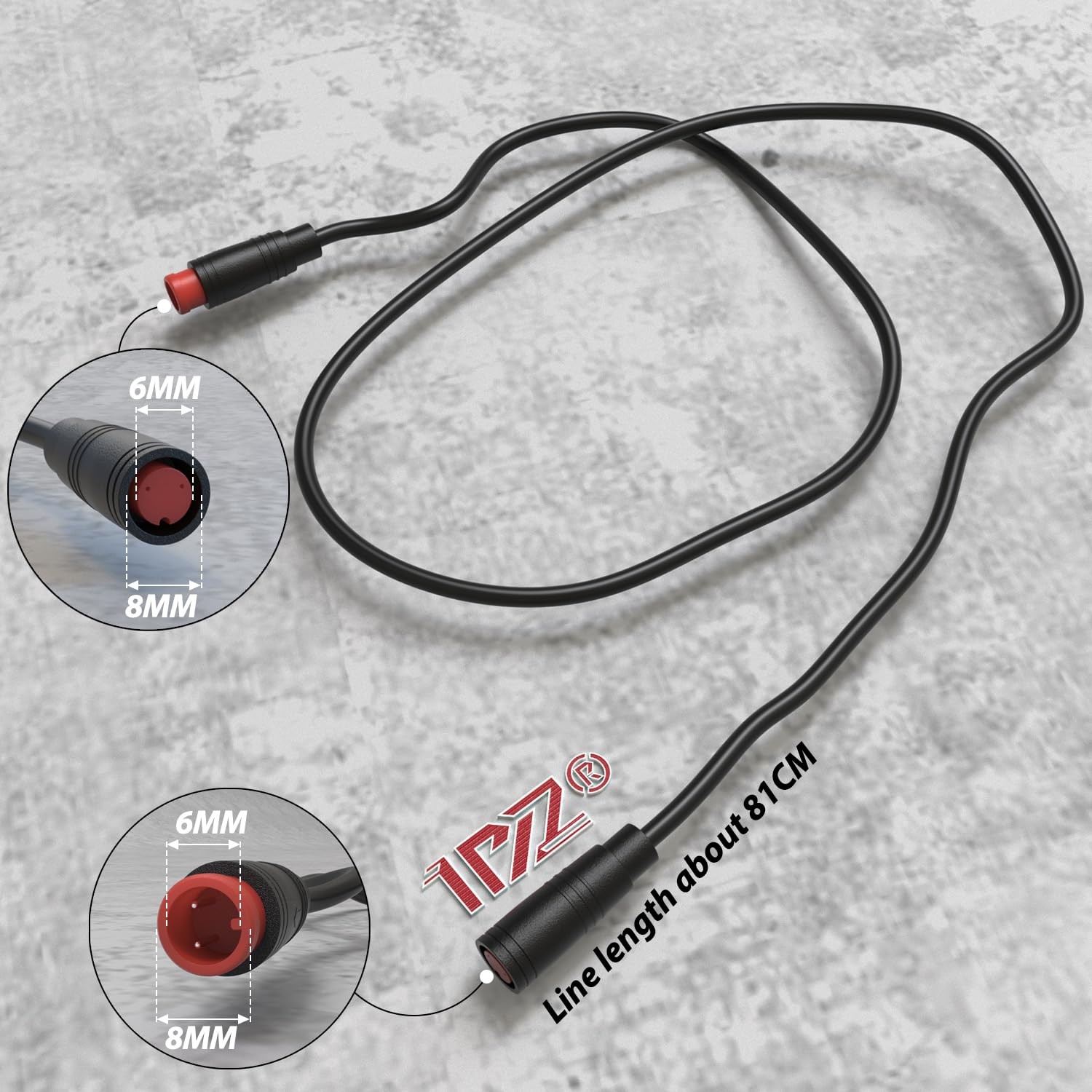 Durable Waterproof 2 pin Connector 2 Wires Left & Right Electronic Brake Lever A