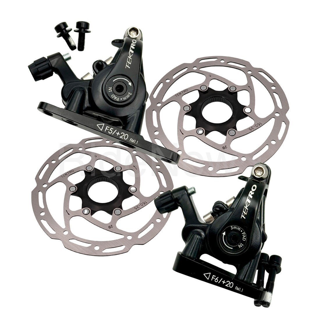 TEKTRO MD-C550 Disc Brake Set Flat Mount Mechanical 160mm Rotors Road Gravel