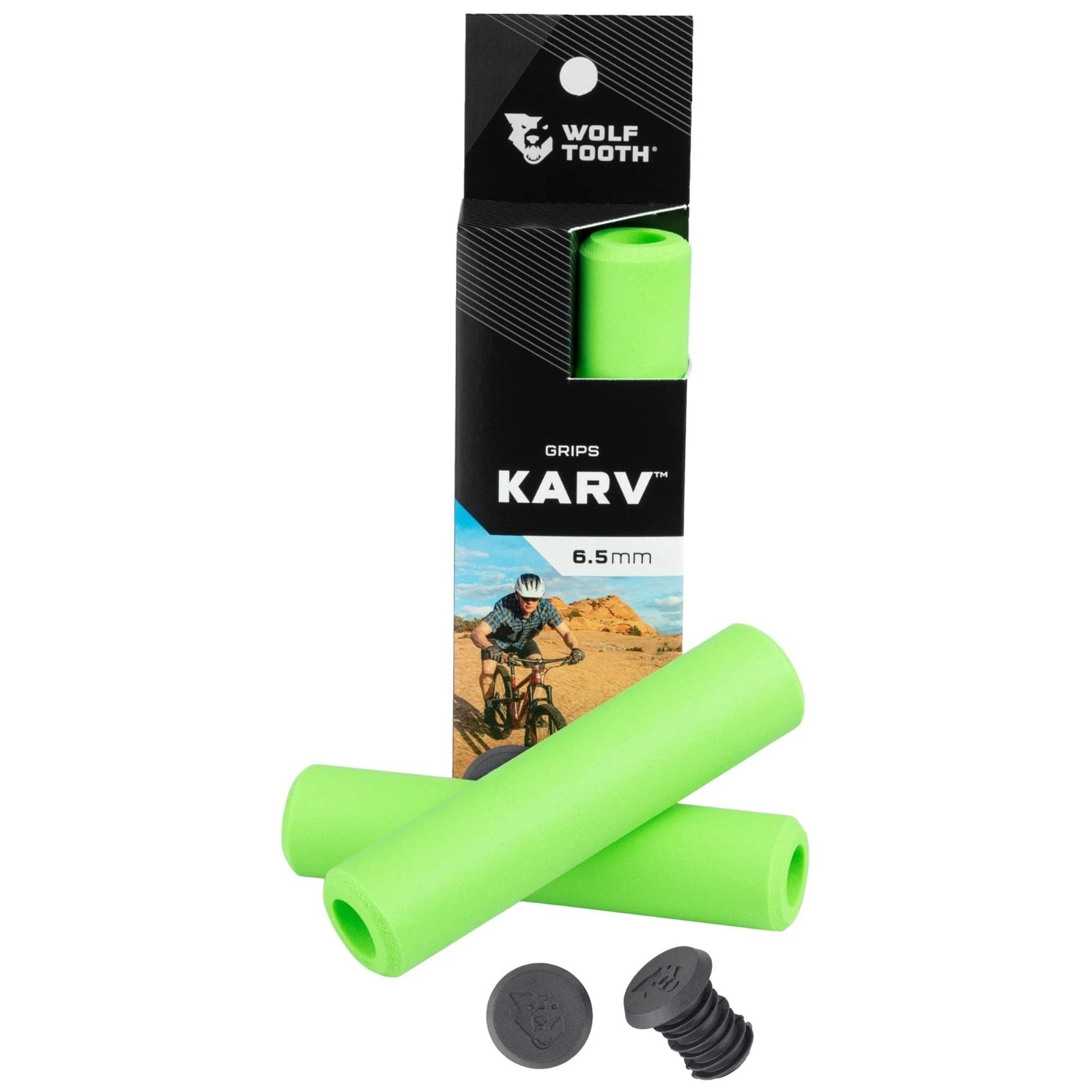 Wolf Tooth Karv Silicone Grips – Various Colors – Blk Blu Gry Grn Orn Red Yel