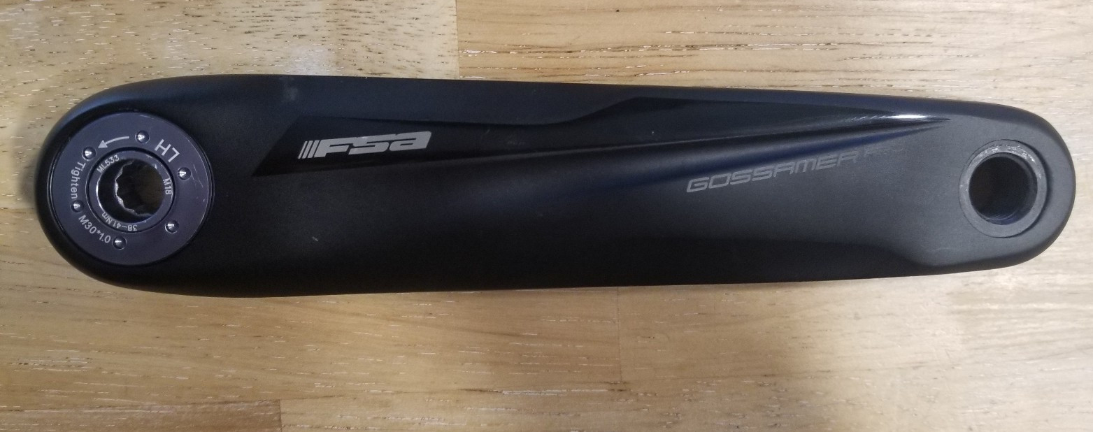 FSA Gossamer PRO 10/11 Speed Double Crankset BB386EVO 50 /34 172.5mm bb386 Evo