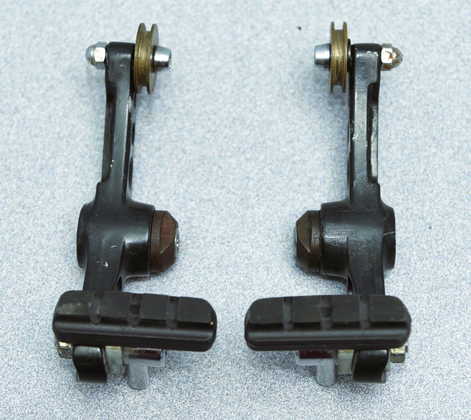 SUNTOUR ROLLER CAM BRAKE SET, FRONT/REAR COMPLETE, RARE BLACK! vintage mtb