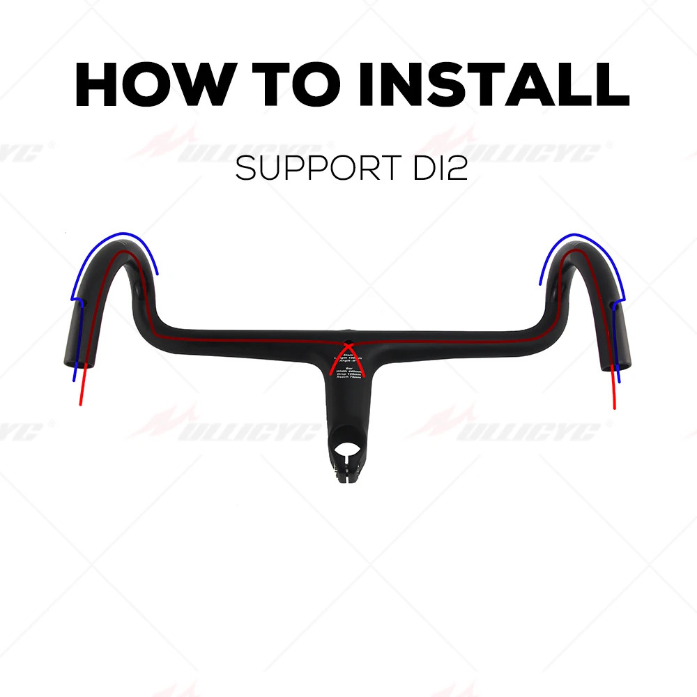Carbon Road Bike Integrated Handlebar Bicycle Cockpit with Computer Mount