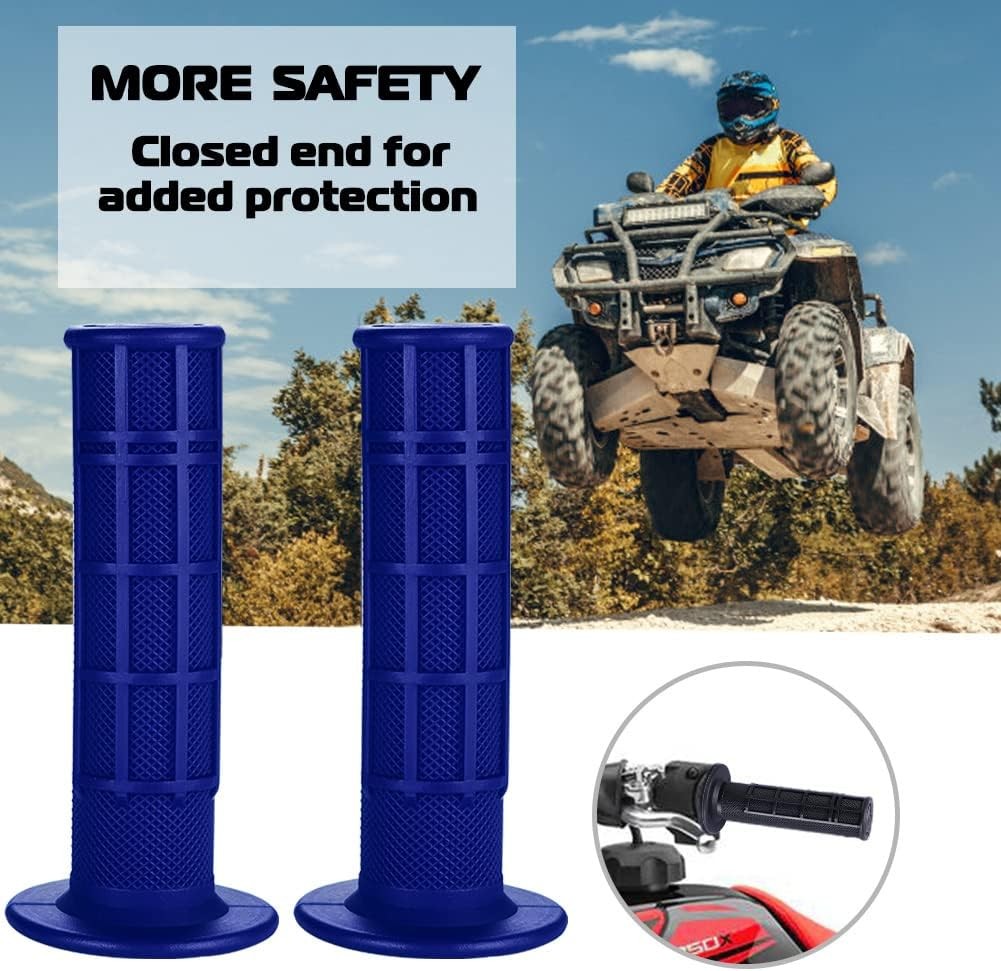 7/8» ATV Grips Universal Handlebar Grips for ATV Color: blue