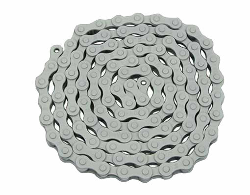 NEW! ABSOLUTE GENUINE KMC 1/SPEED STEEL CHAIN 1/2X1/8X112 IN WHITE.