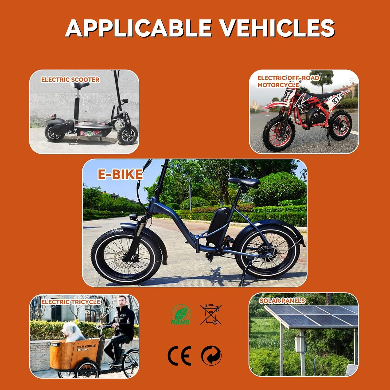 36V Bike Battery Lithium Li-ion 10Ah Battery for Electric Bike Motor 3A Charger
