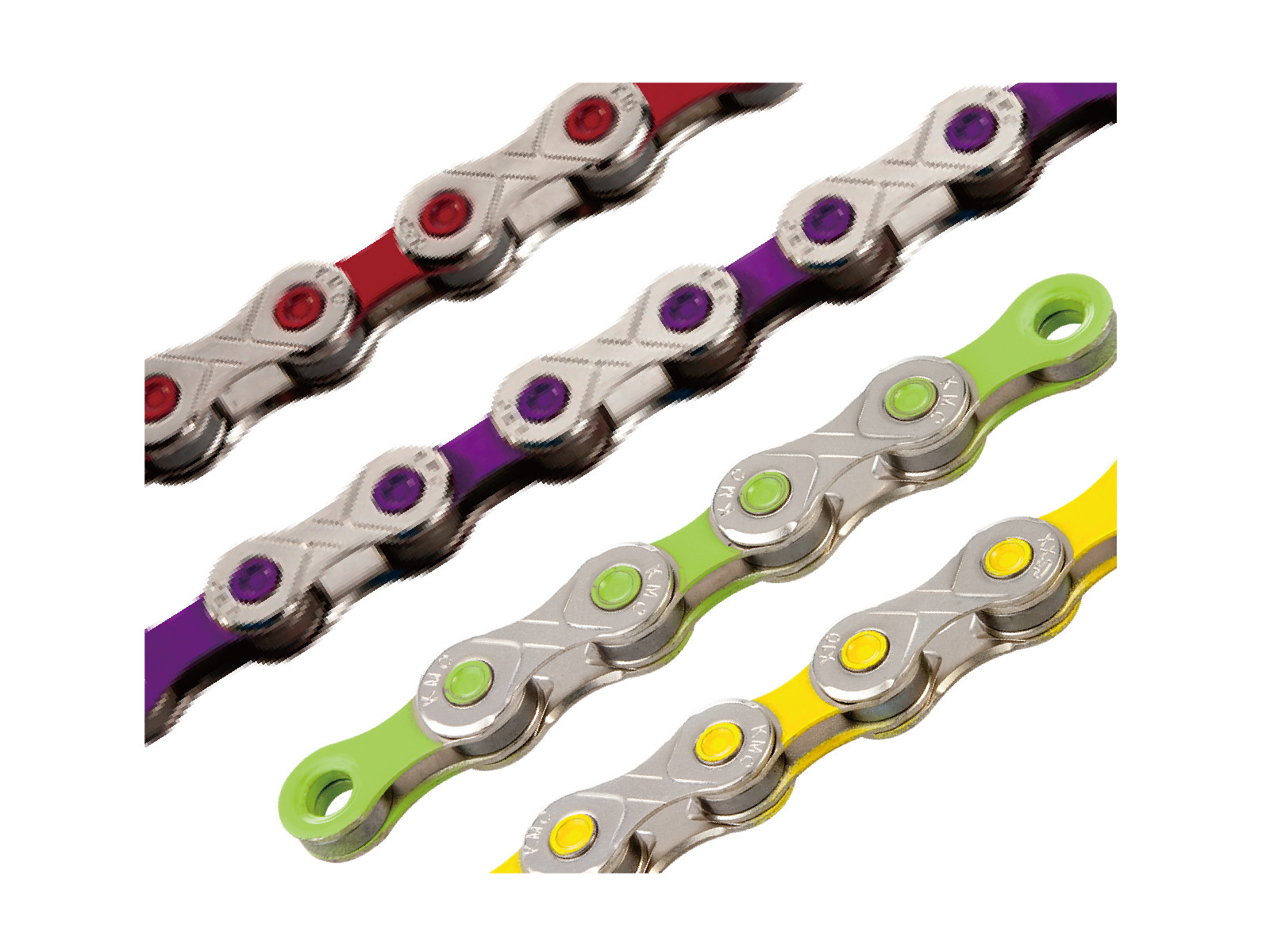 New KMC X9 chain116 link with Missing Link , Silver / PURPLE 9 speeds