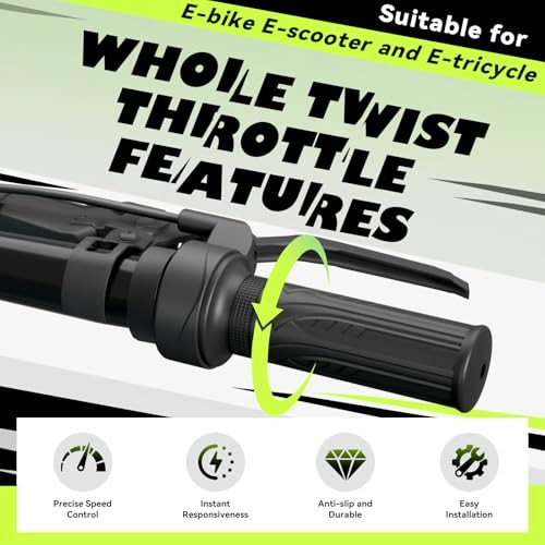 20X Full Twist Throttle 12V-72V Ebike Throttle, E-Bike Throttle for Electric