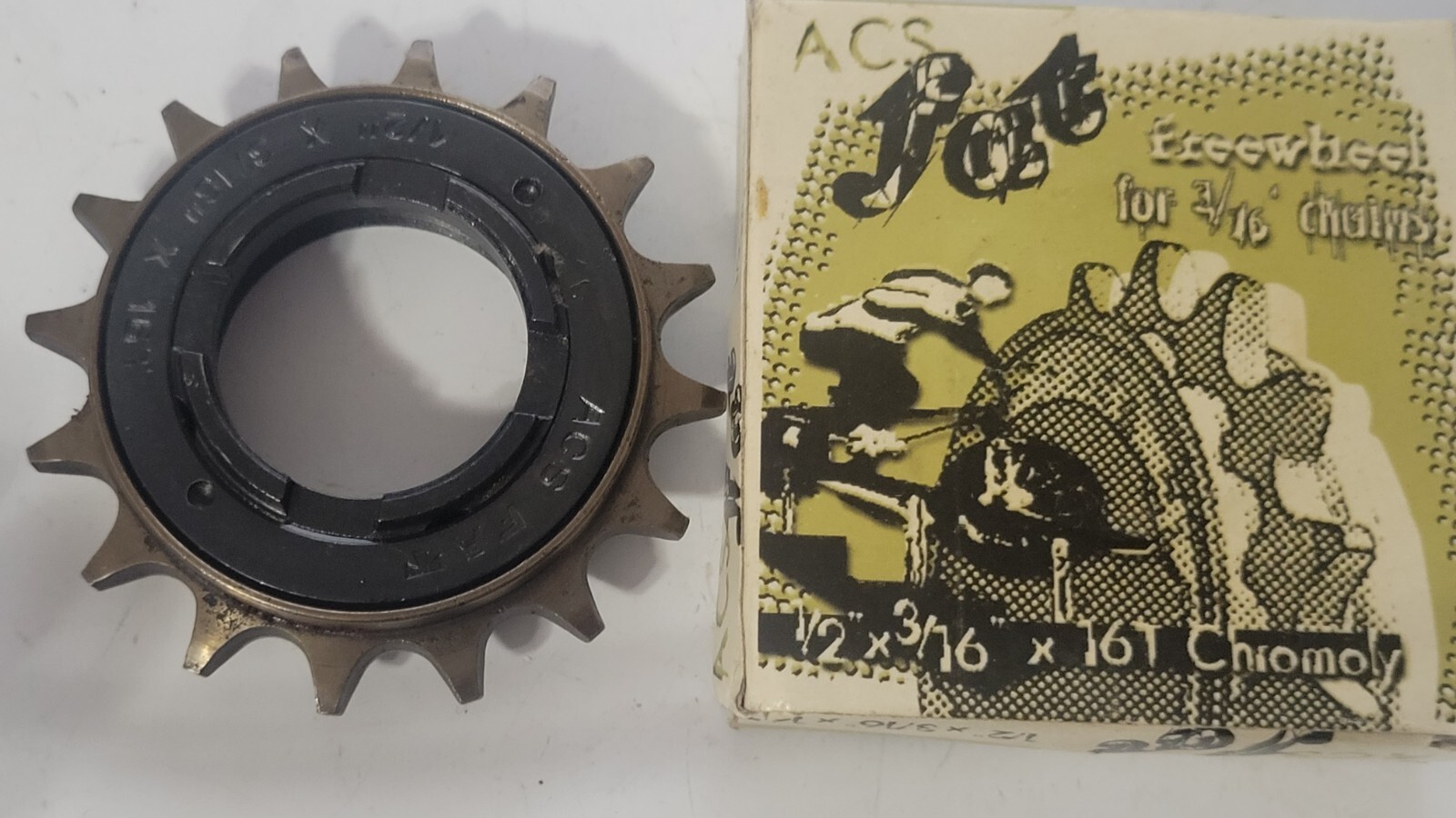 old school ACS FAT Freewheel 16 Tooth NOS 1/2”x3/16” BMX Bike