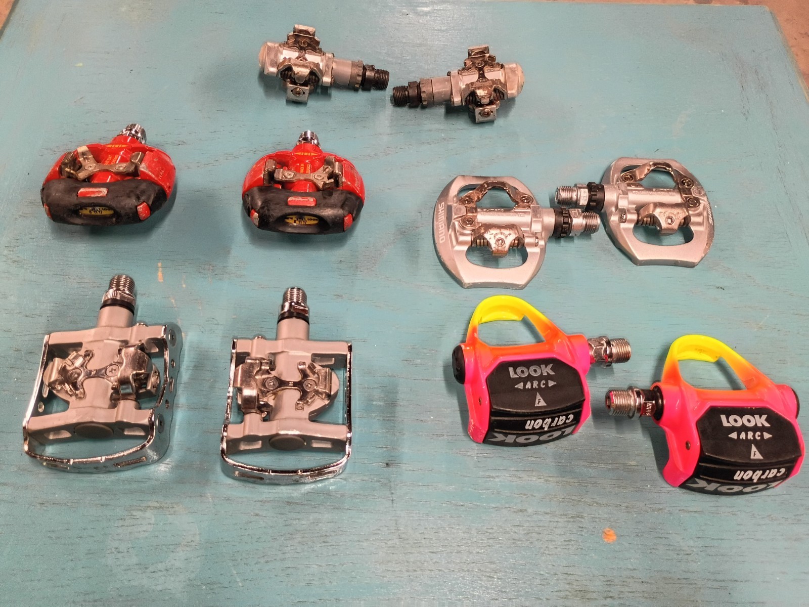 Vintage & Modern Clipless Pedals – Shimano SPD, Look S2 Moab, Look ARC Carbon