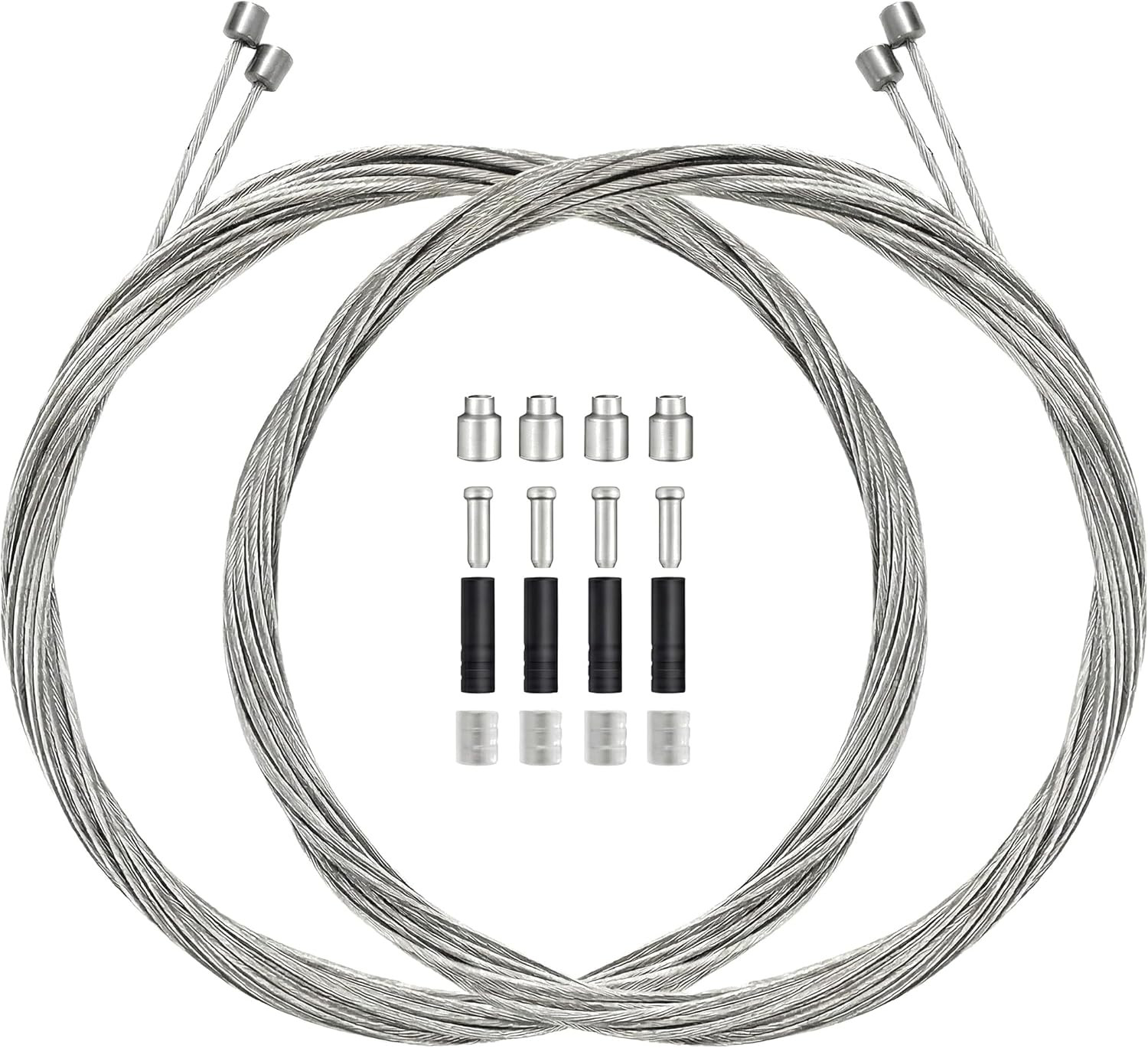 [4-PACK] Universal Bike Shifter Cable Kit – 1.2mm Galvanized Steel Derailleur…