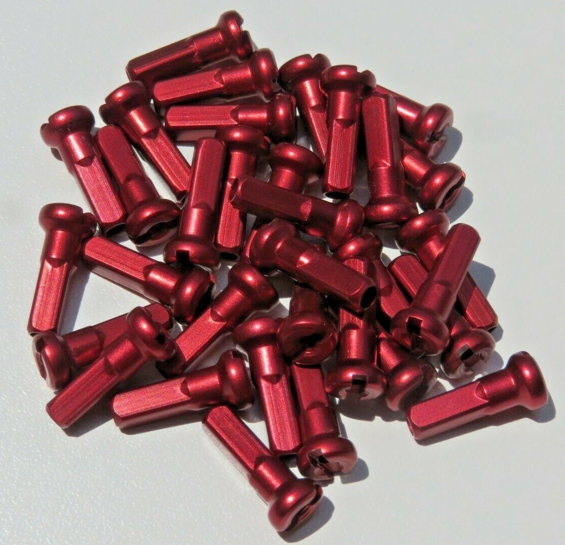 14mm RED Alloy Aluminum spoke nipple 14g (2.0mm) Custom amounts