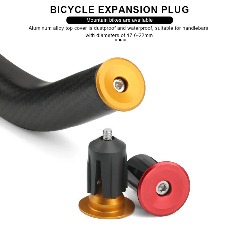 1 Pair Bike Handlebar End Plugs Aluminum Alloy MTB Road Bicycle Handle Bar End C