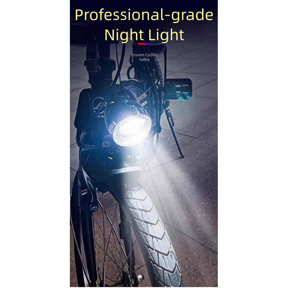 Waterproof USB Bicycle Headlight 3 LED Front Light with Adjustable Bracket