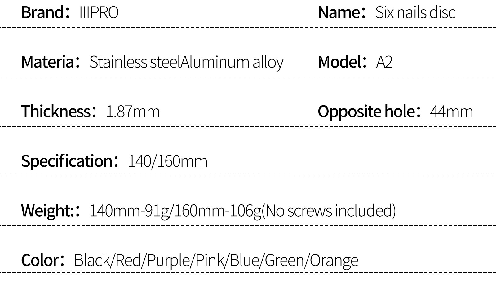 IIIPRO 6-Bolts Aero Disc Rotor 140/160mm MTB Mountain Bike Road Hollow Disc