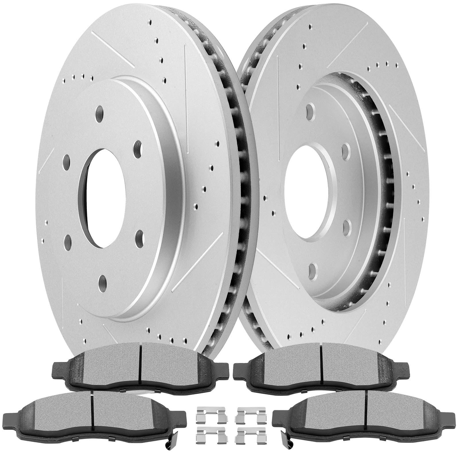 SCITOO Brake Pads and Rotors Kits for Ford F-250 F-350 Excursion 1999-2005