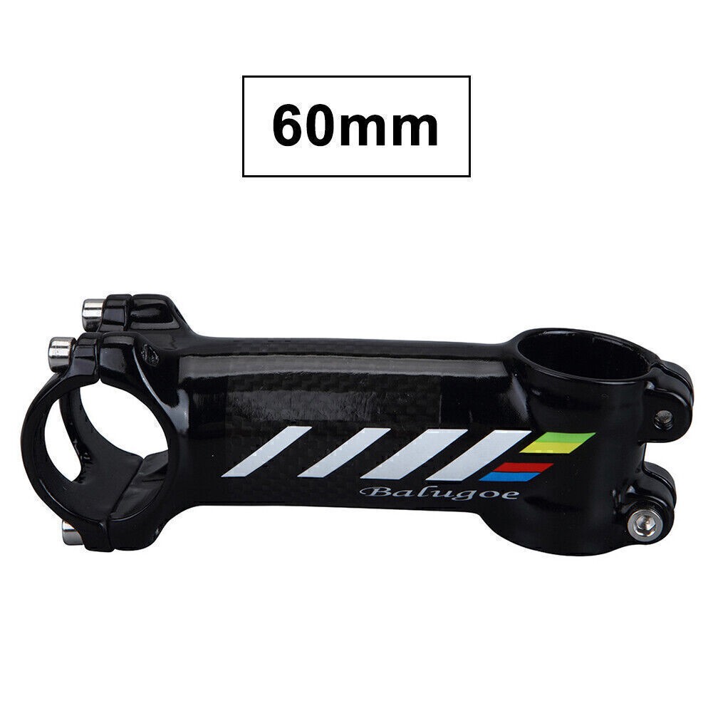 31.8mm Aluminum+Carbon Fiber Road/MTB Bike Stems Riser 6 3K Glossy Black