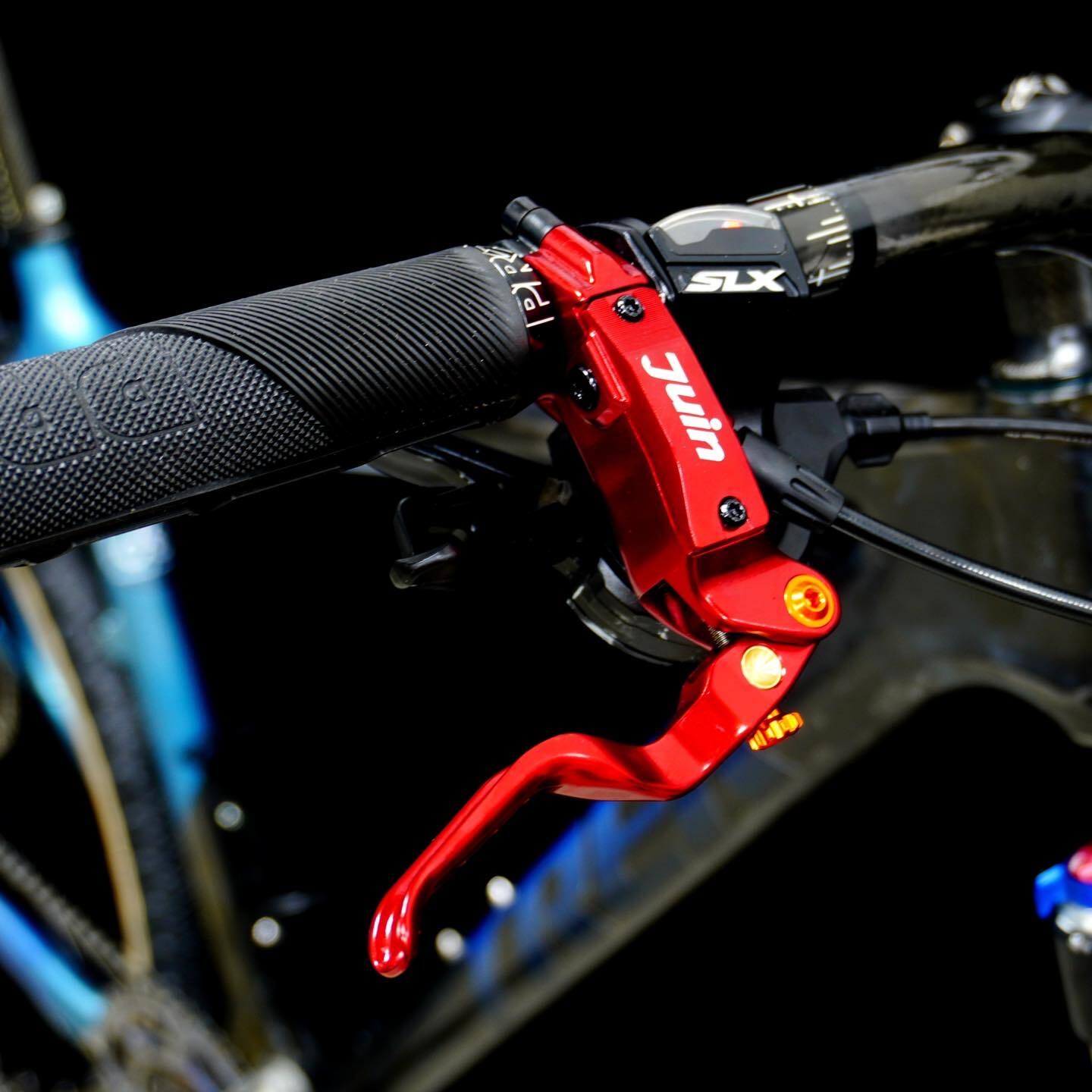 Red Juin Tech DB2 Mountain Bicycle Hydraulic Disc Brakes F/R Set w/ Rotors