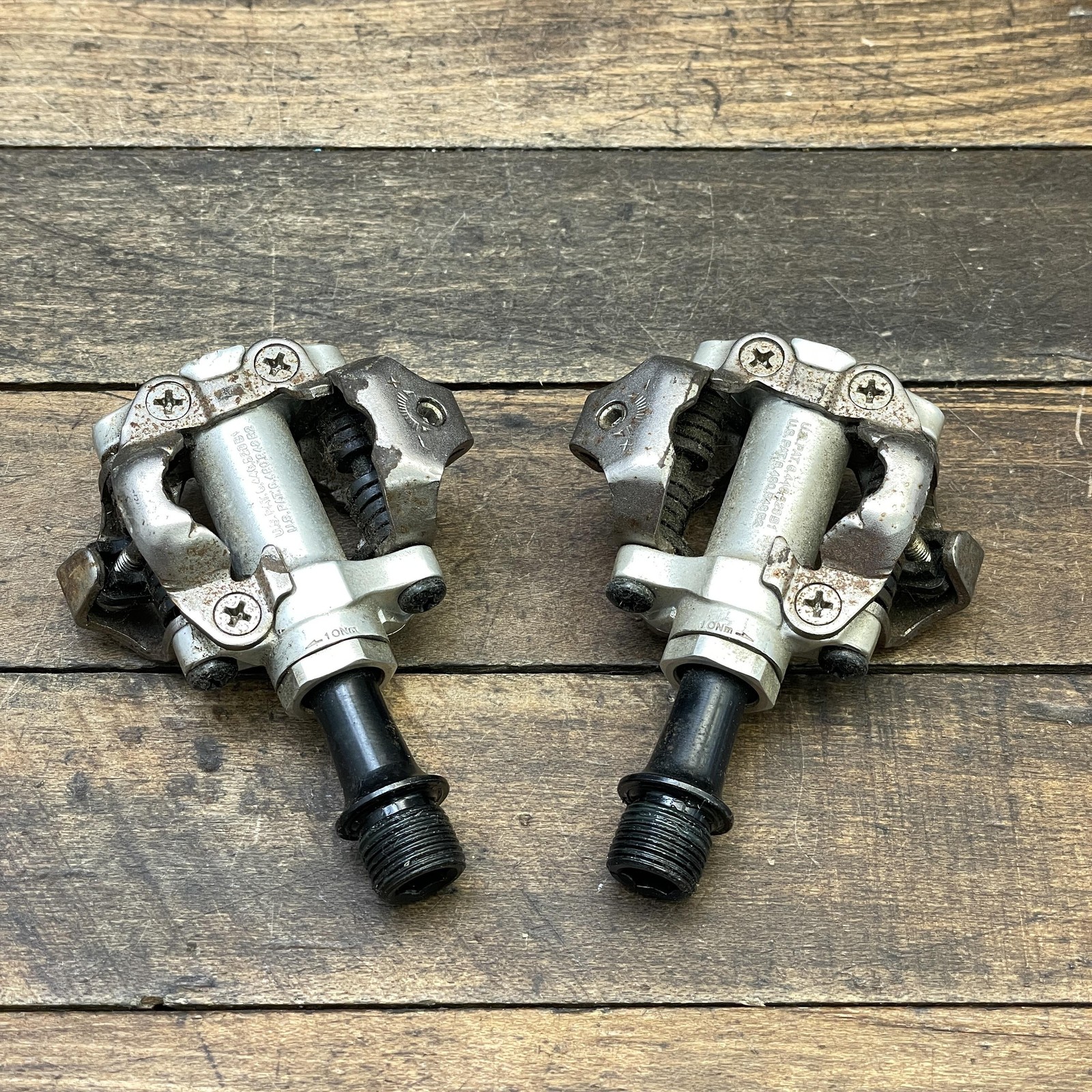 Shimano PD-M540 SPD Clipless Bike Pedals 9/16 Silver Pair 350g MTB Gravel Trail
