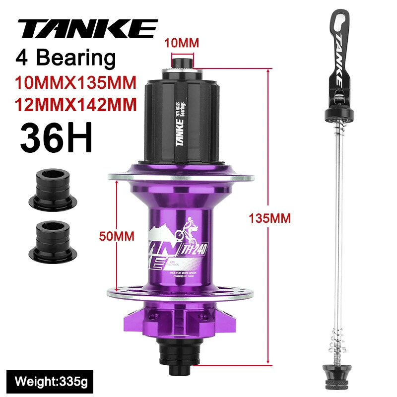 Mountain Bike Quick Release Hub 36H 6 Claw 108 Clicks Sealed Bearing Disc Brake