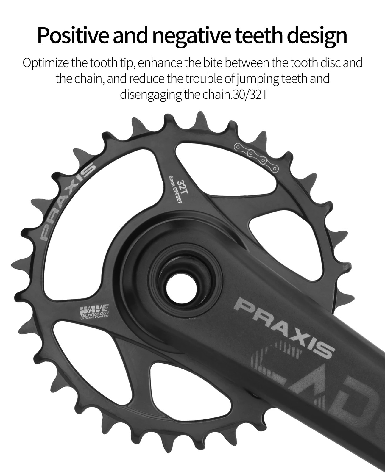 165/170/175mm 30T/32T Single Chainring Mountain Bike Hollow Integrated Crankset