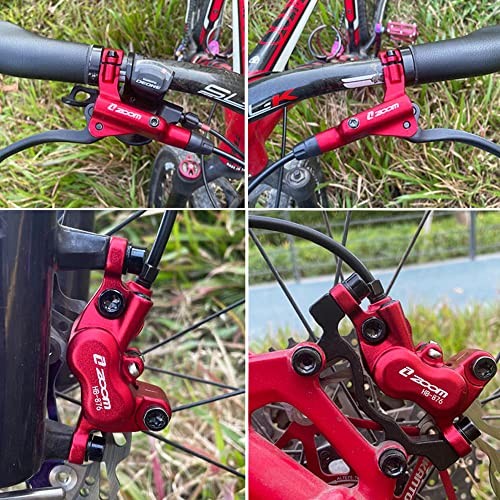zoom HB876 4-Piston Pre-Bled Hydraulic Disc Left-Front&Right-Rear ZM3000 Red