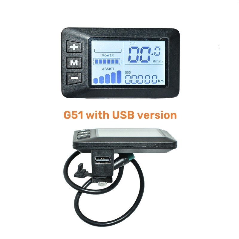 24/36/48/60V Electric Bike Ebike Accessories Controller G51 LCD Display 5Pin