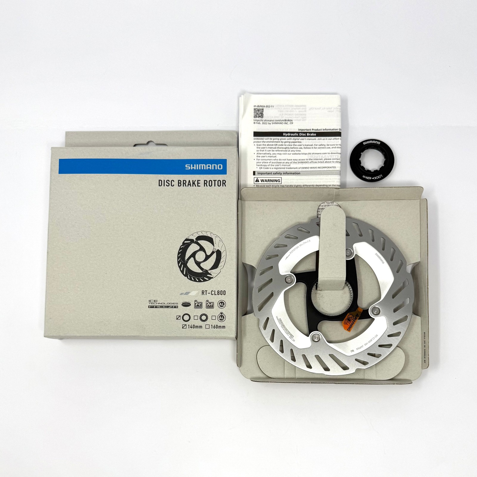 Shimano RT-CL800 140mm Center Lock Disc Brake Rotor Internal Lockring IRTCL800SS