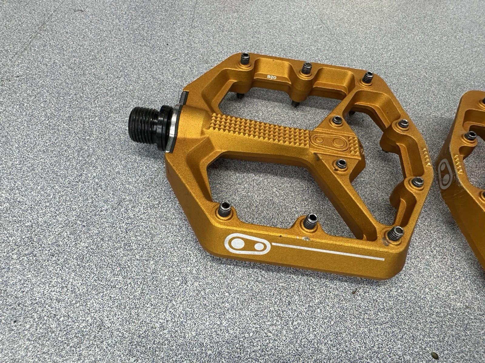 Crank Brothers Stamp 7 Small Platform MTB Pedals, Aluminum Orange