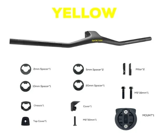 -40° Degree 740mm Full Carbon Fibre Integrated Cockpit MTB Bicycle Handlebars