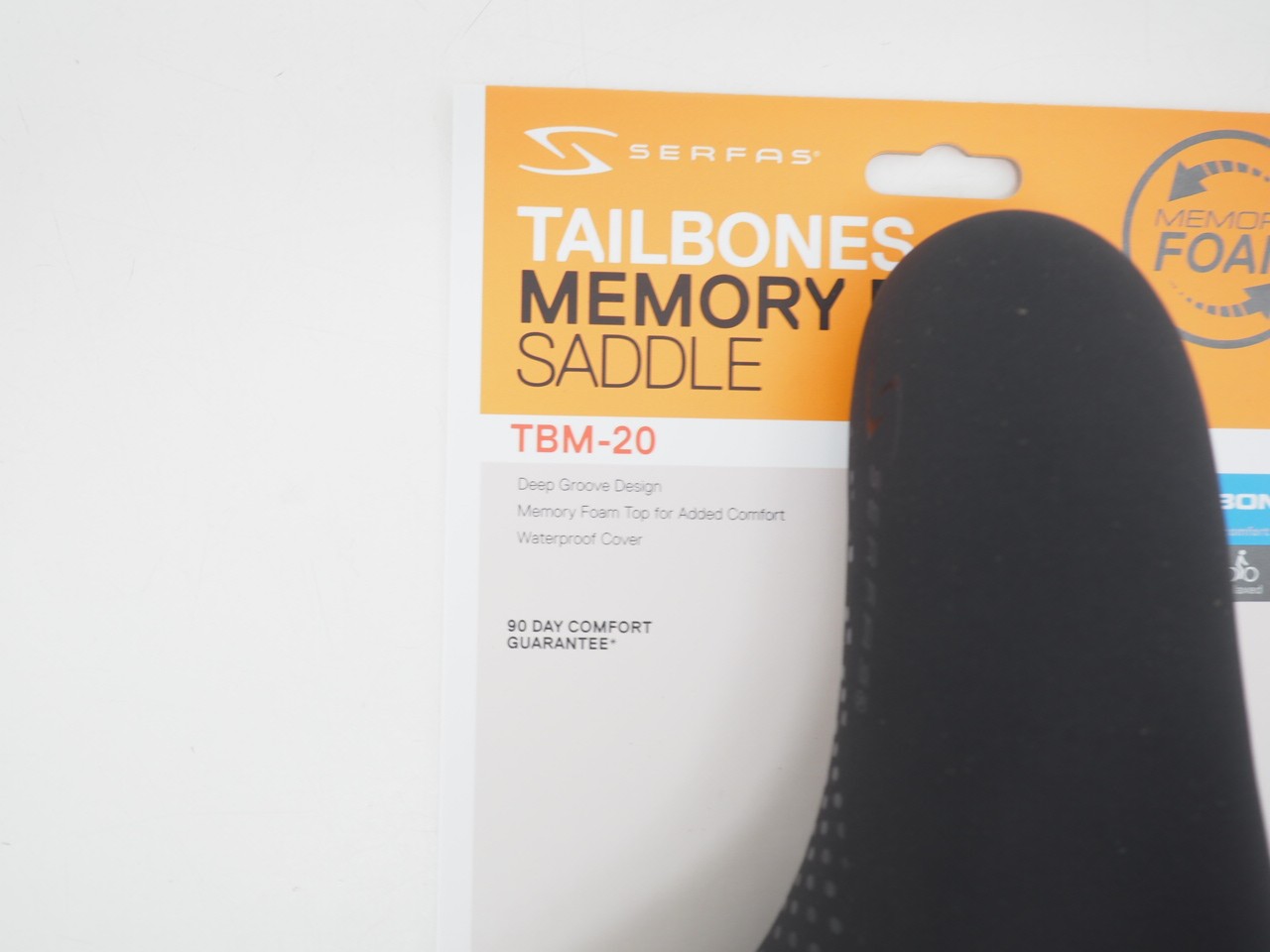 NEW! Serfas TBM-20 Tailbones Memory Foam 198mm Bicycle Saddle Black