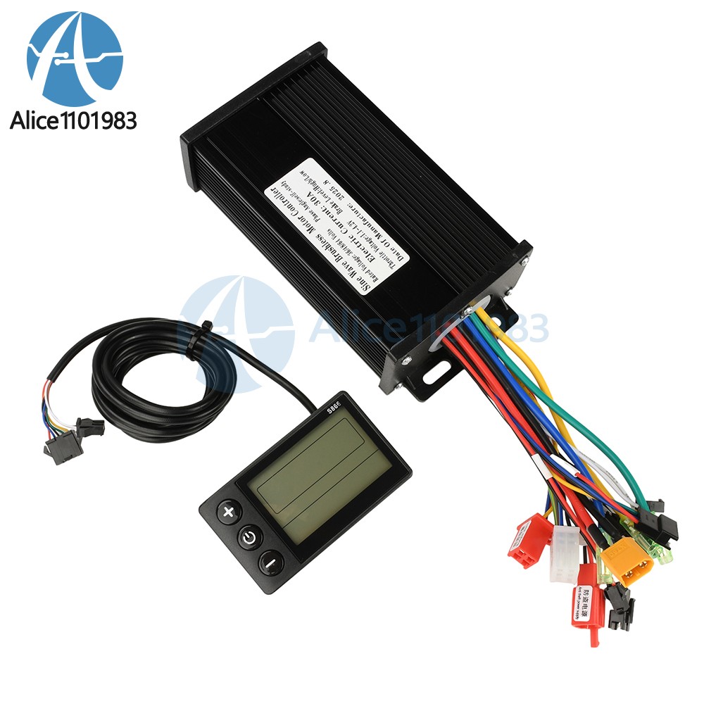 36V48V64V 30A Sine Wave Brushless Motor Controller 750-1500W Driver S866 LCD